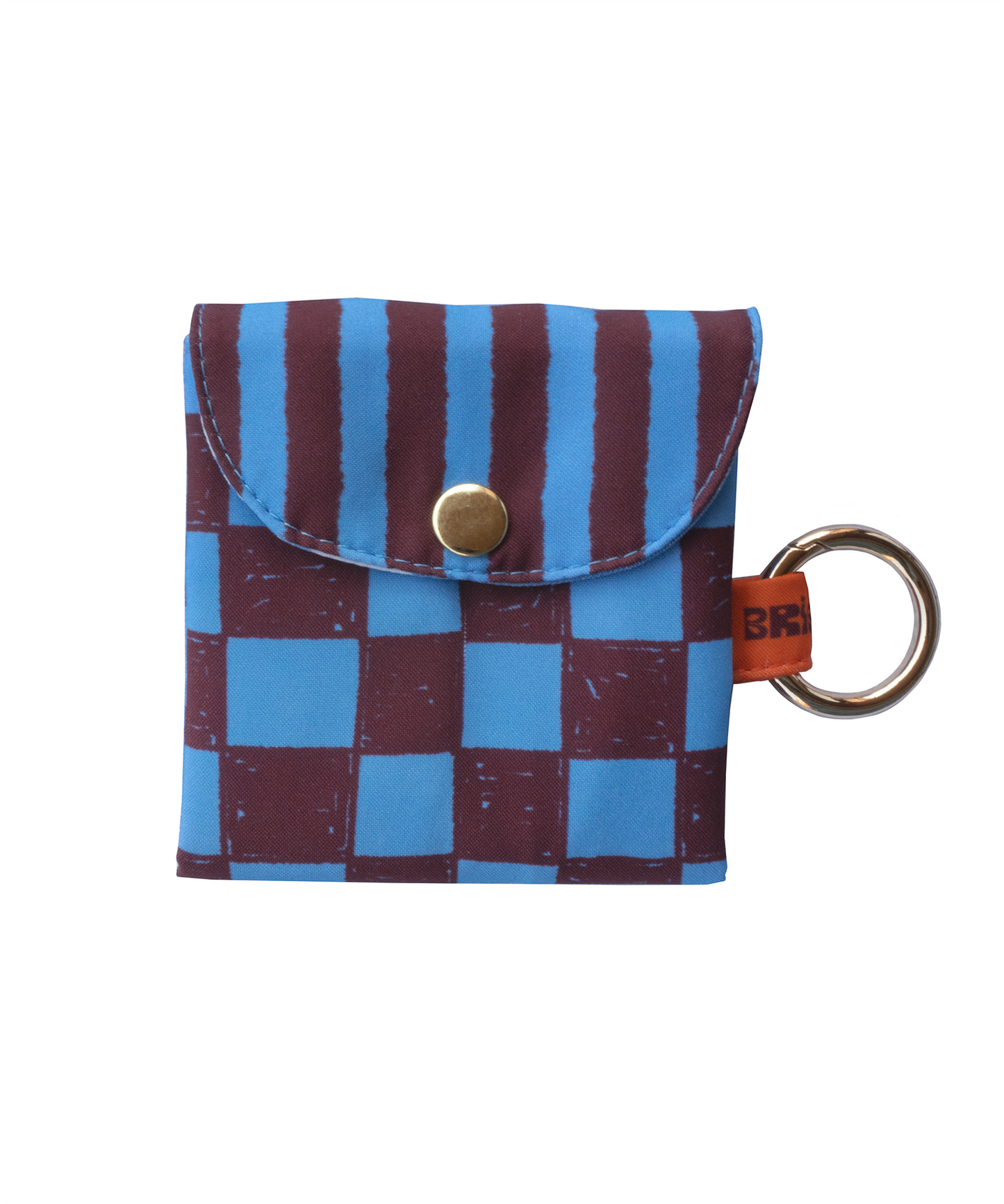 Mini billetera cuadros azul