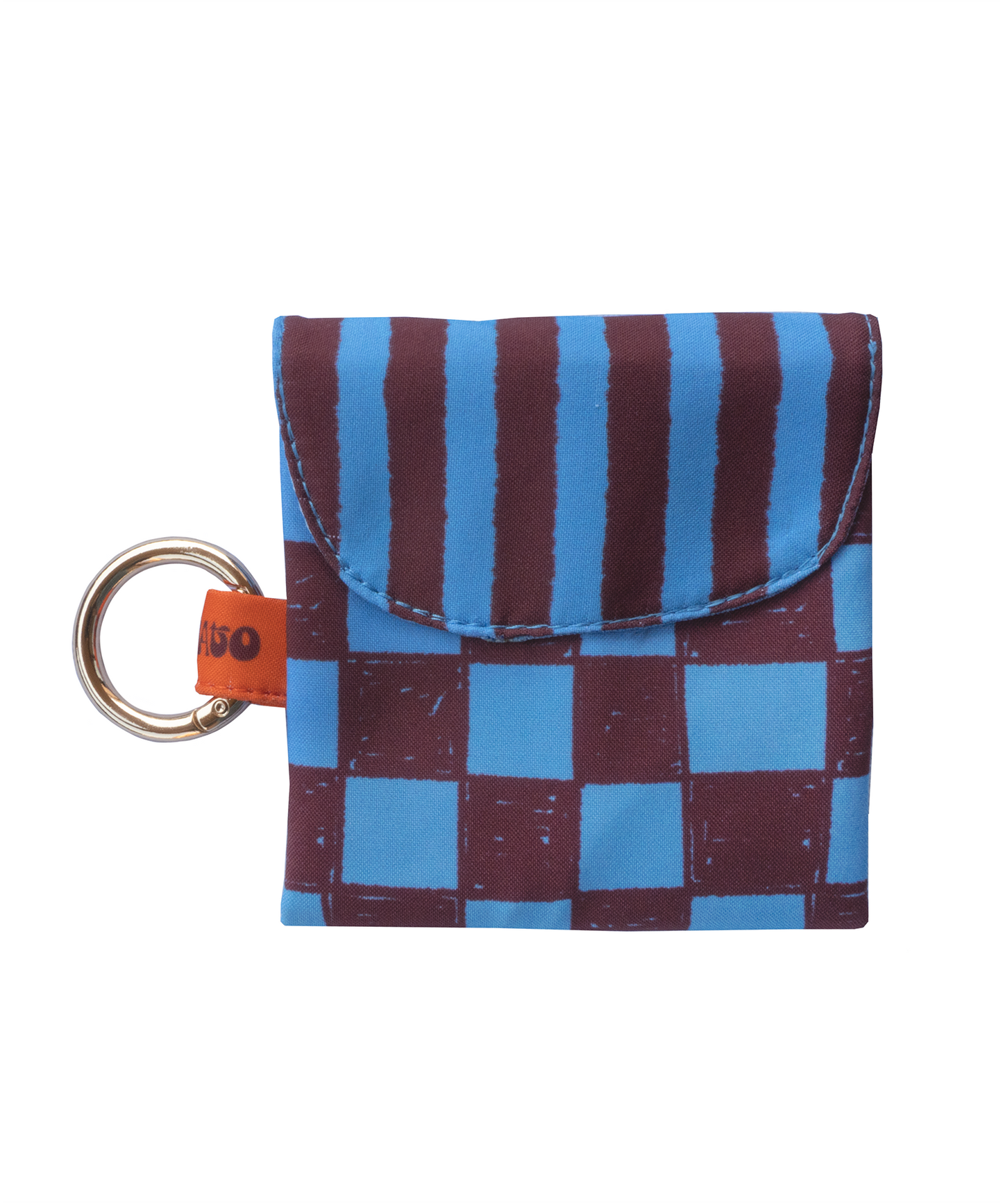 Mini billetera cuadros azul