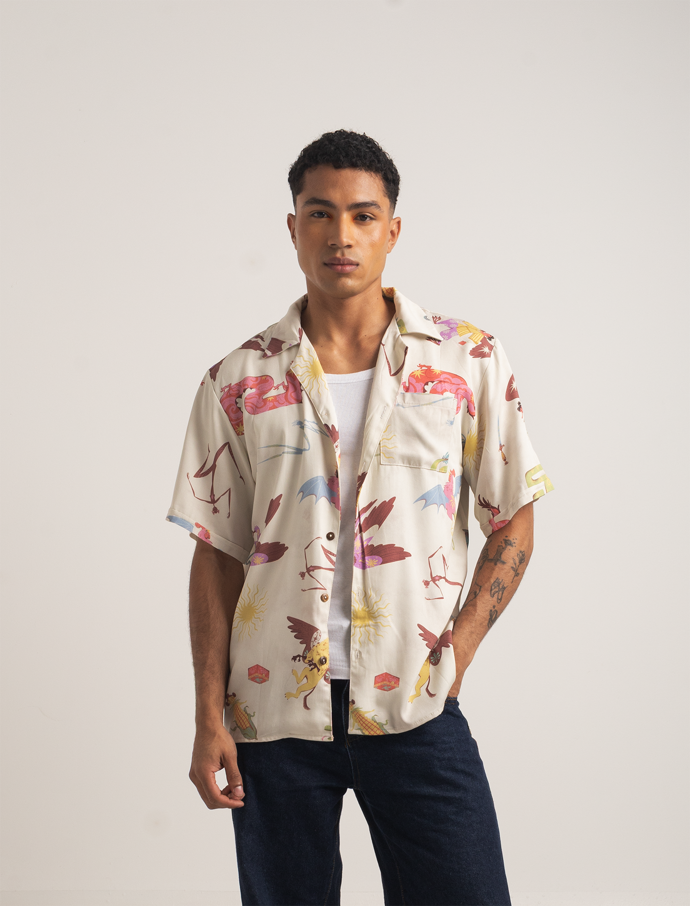Camisa Grifo beige