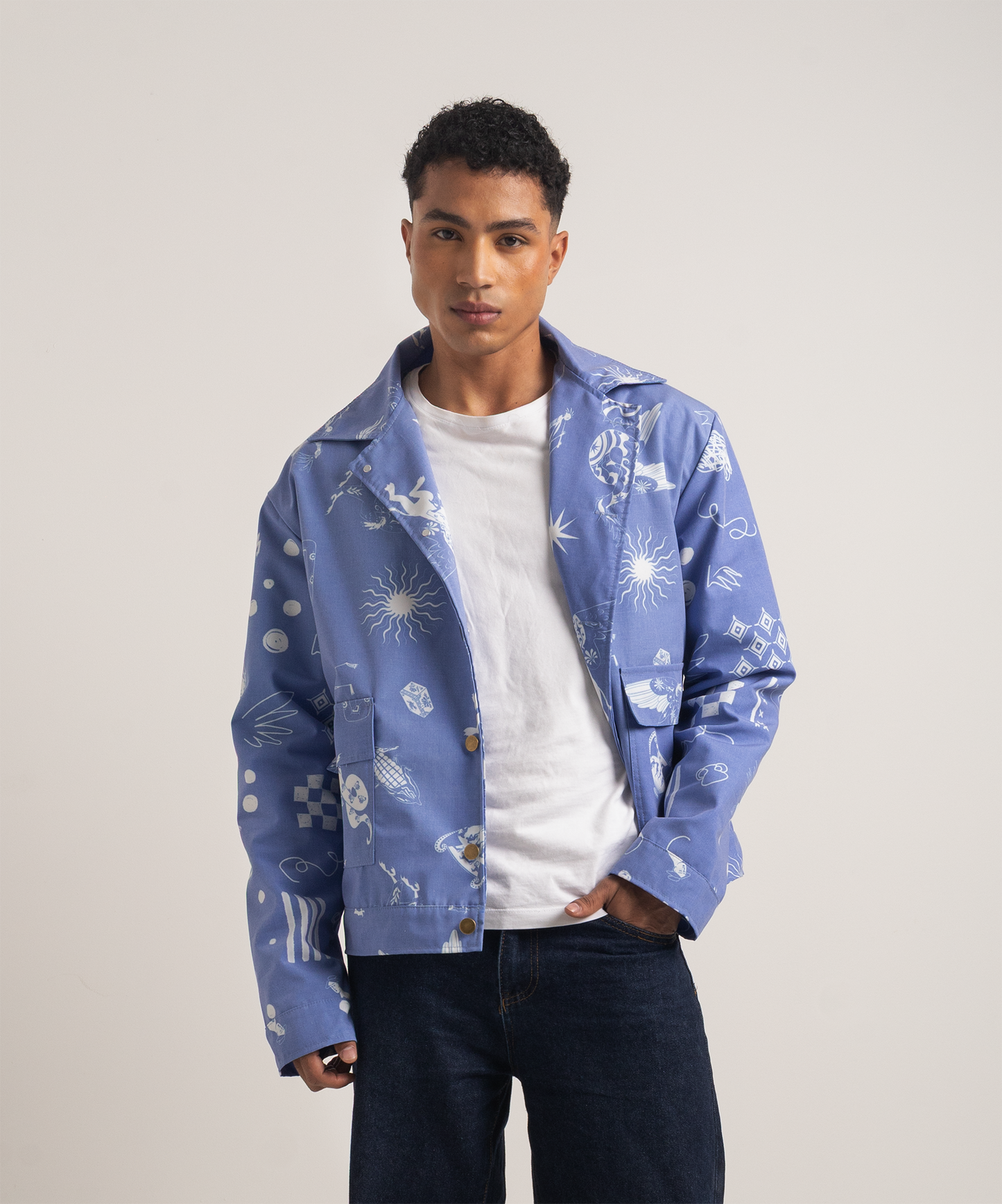 Chaqueta bestias azul hombre
