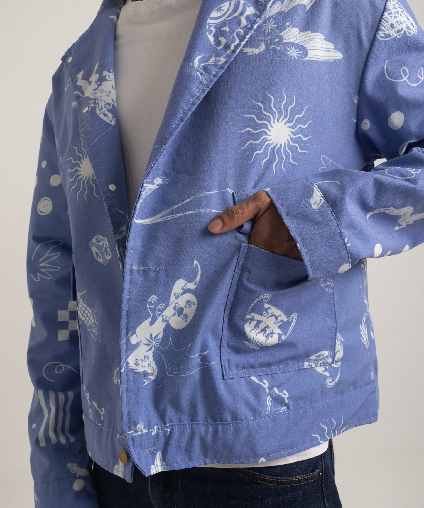 Chaqueta bestias azul hombre