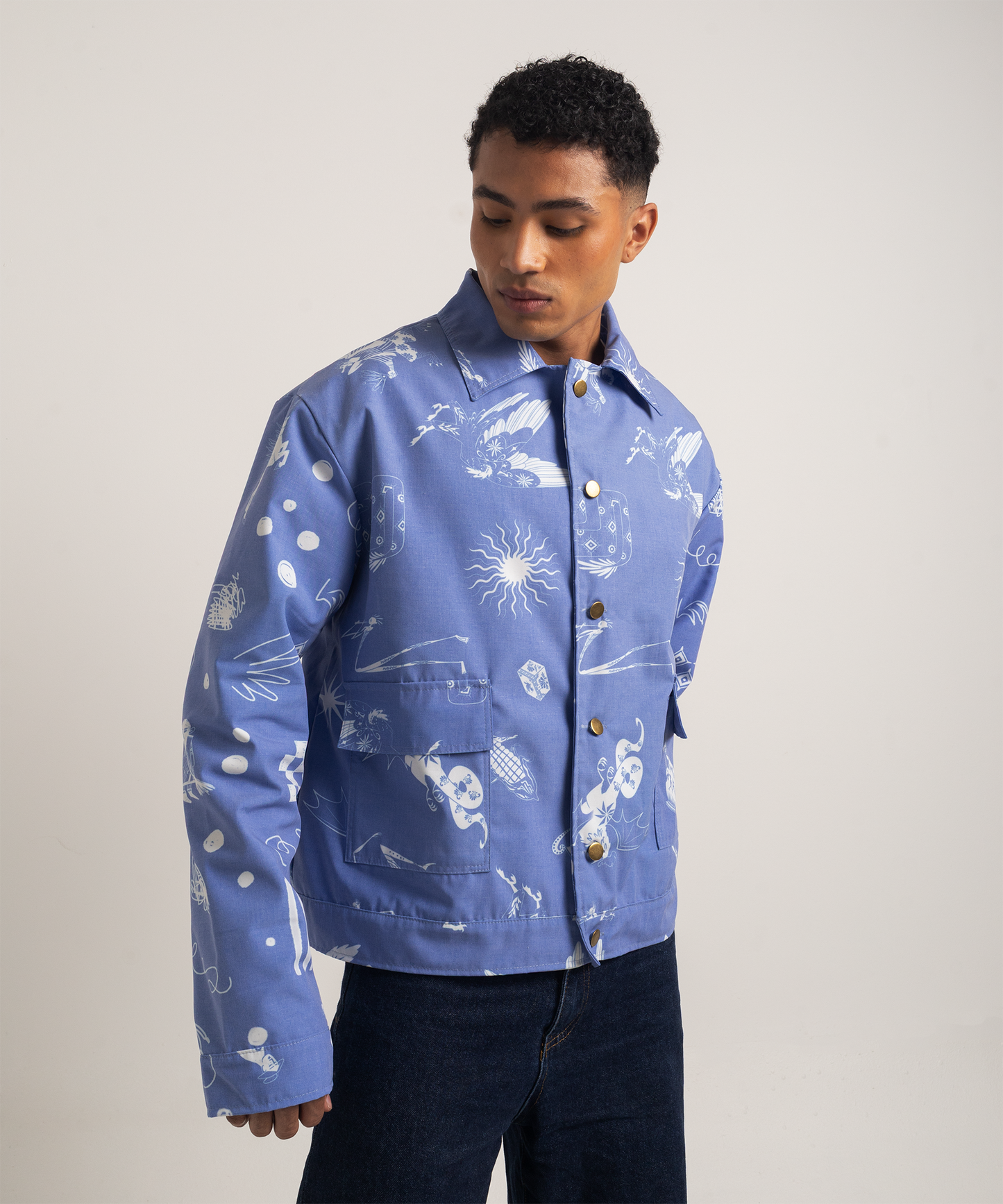 Chaqueta bestias azul hombre
