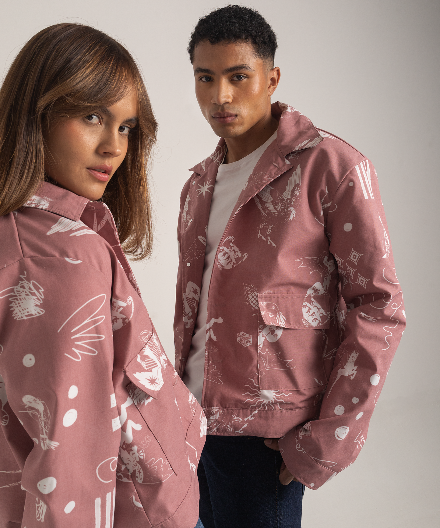 Chaqueta bestias terracota hombre
