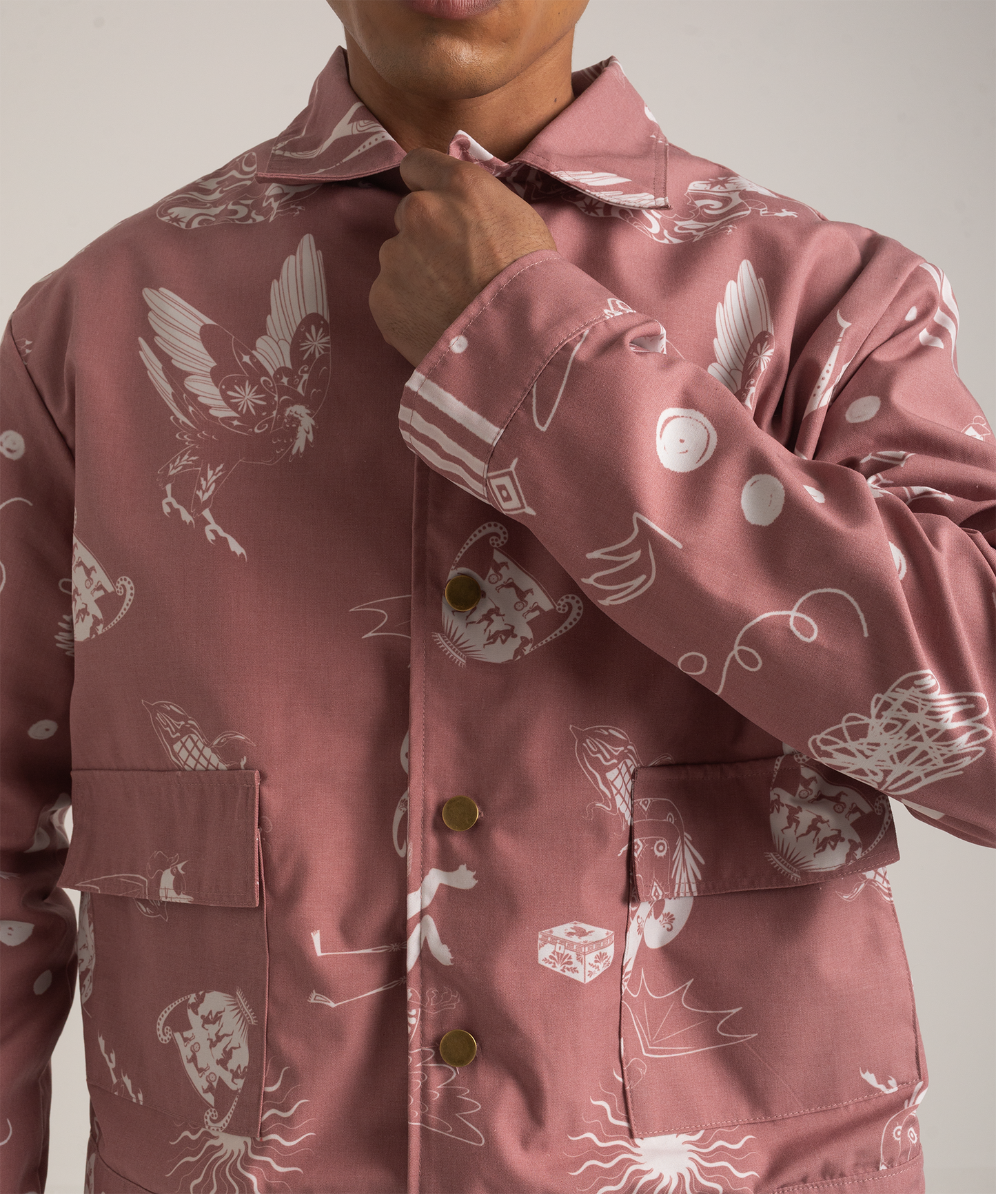 Chaqueta bestias terracota hombre