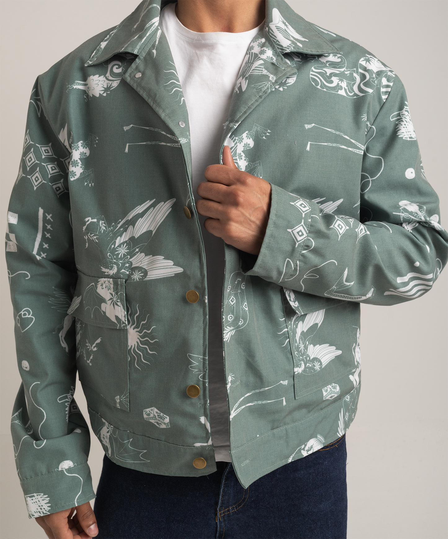 Chaqueta bestias verde hombre
