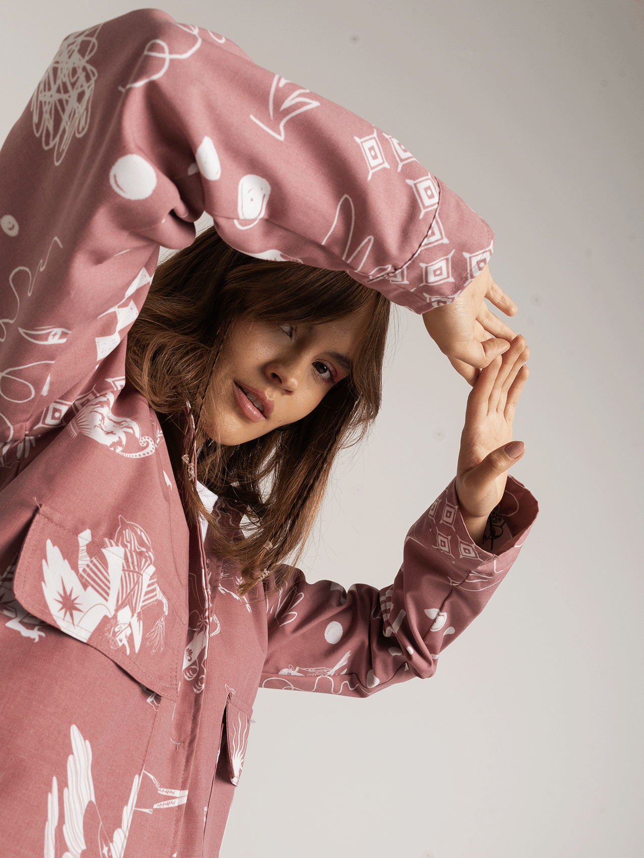 Chaqueta bestias terracota mujer