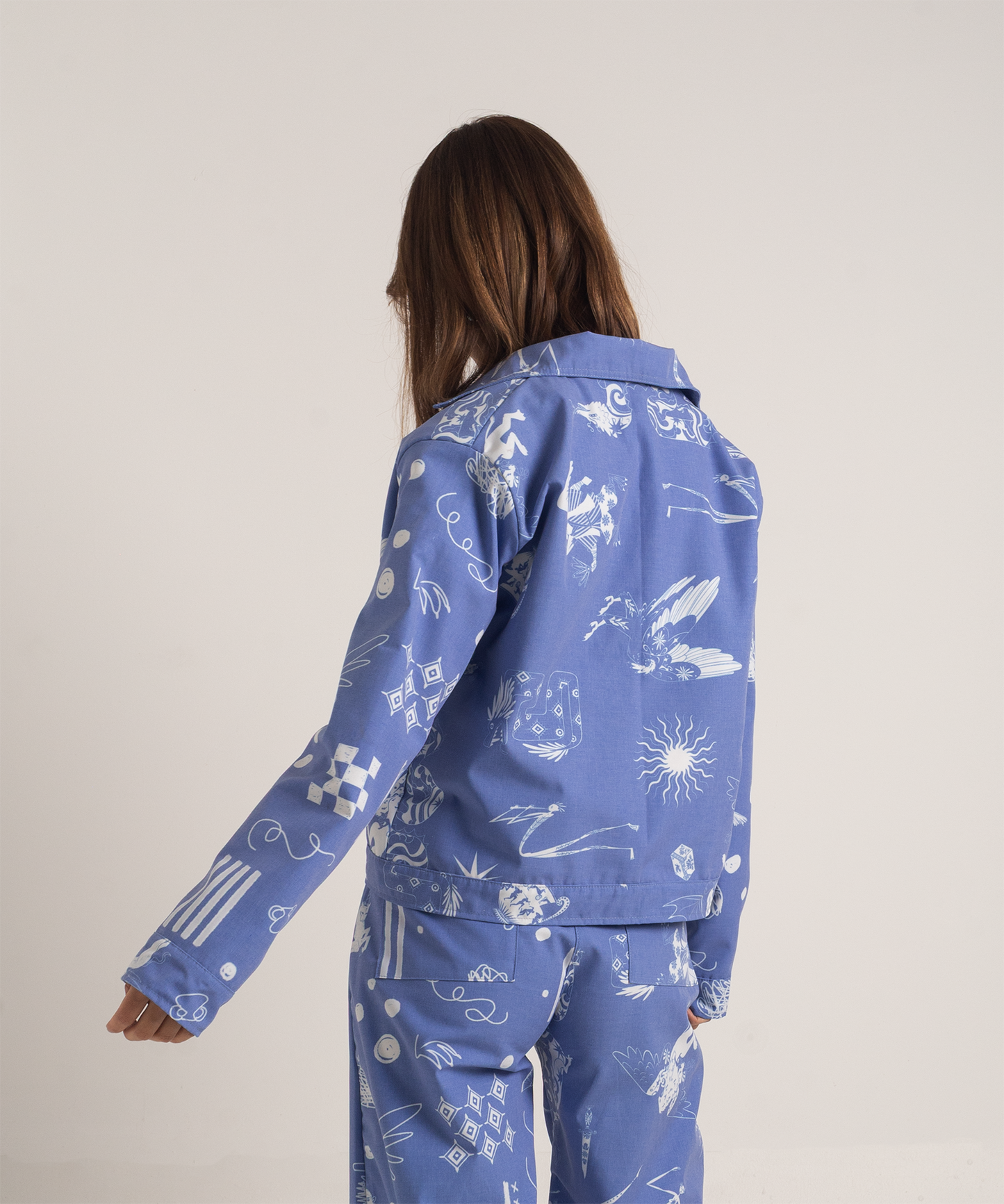 Chaqueta bestias azul mujer