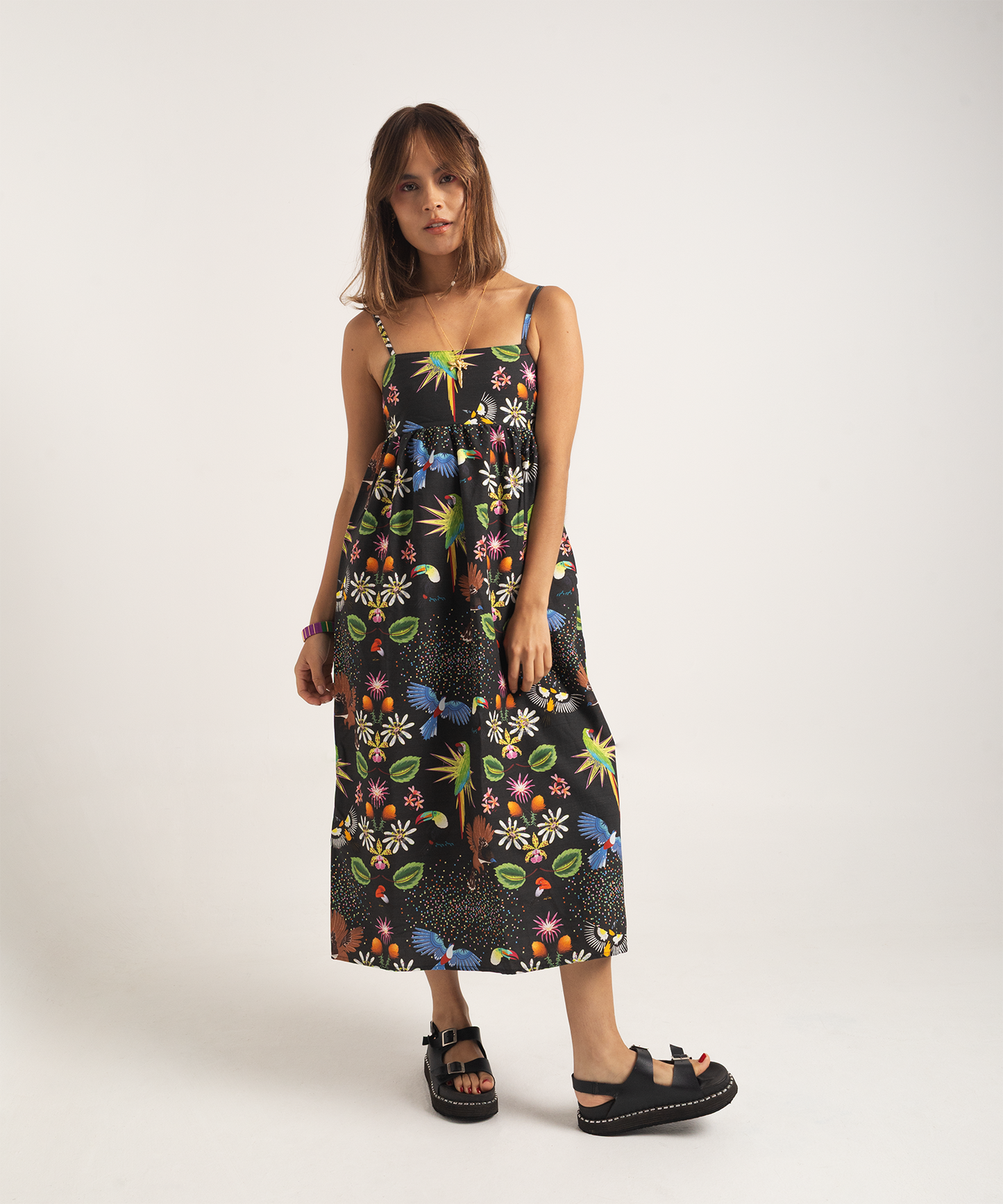 Vestido Pasiflora negro
