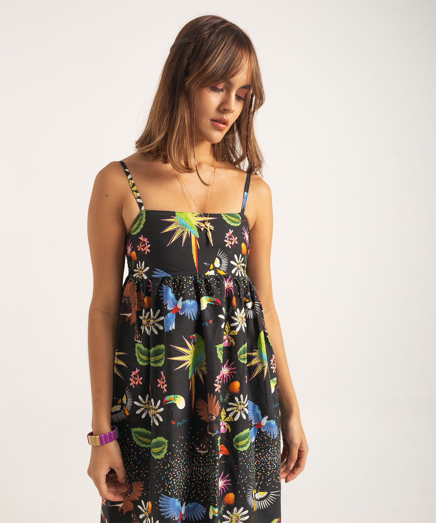 Vestido Pasiflora negro