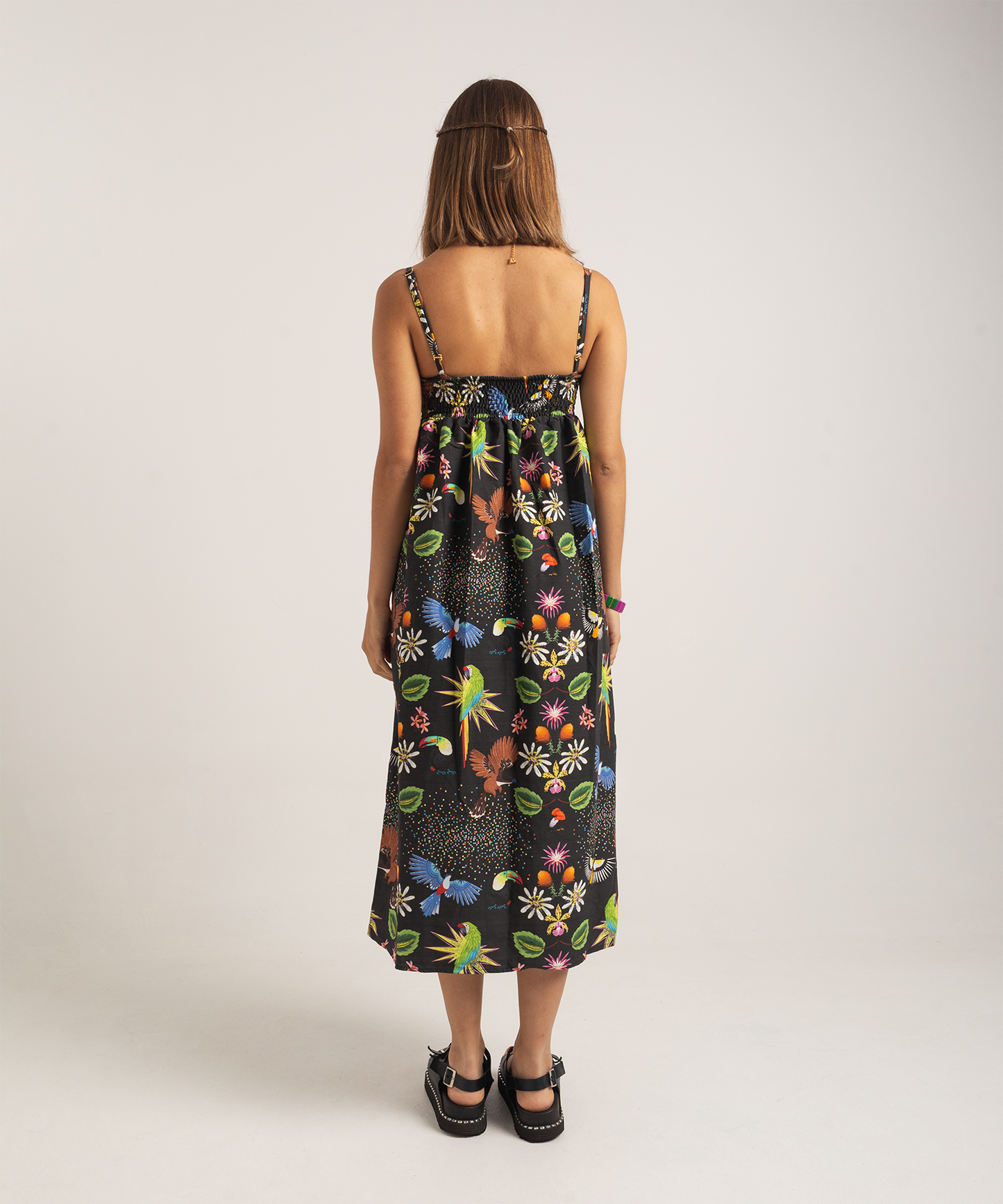 Vestido Pasiflora negro