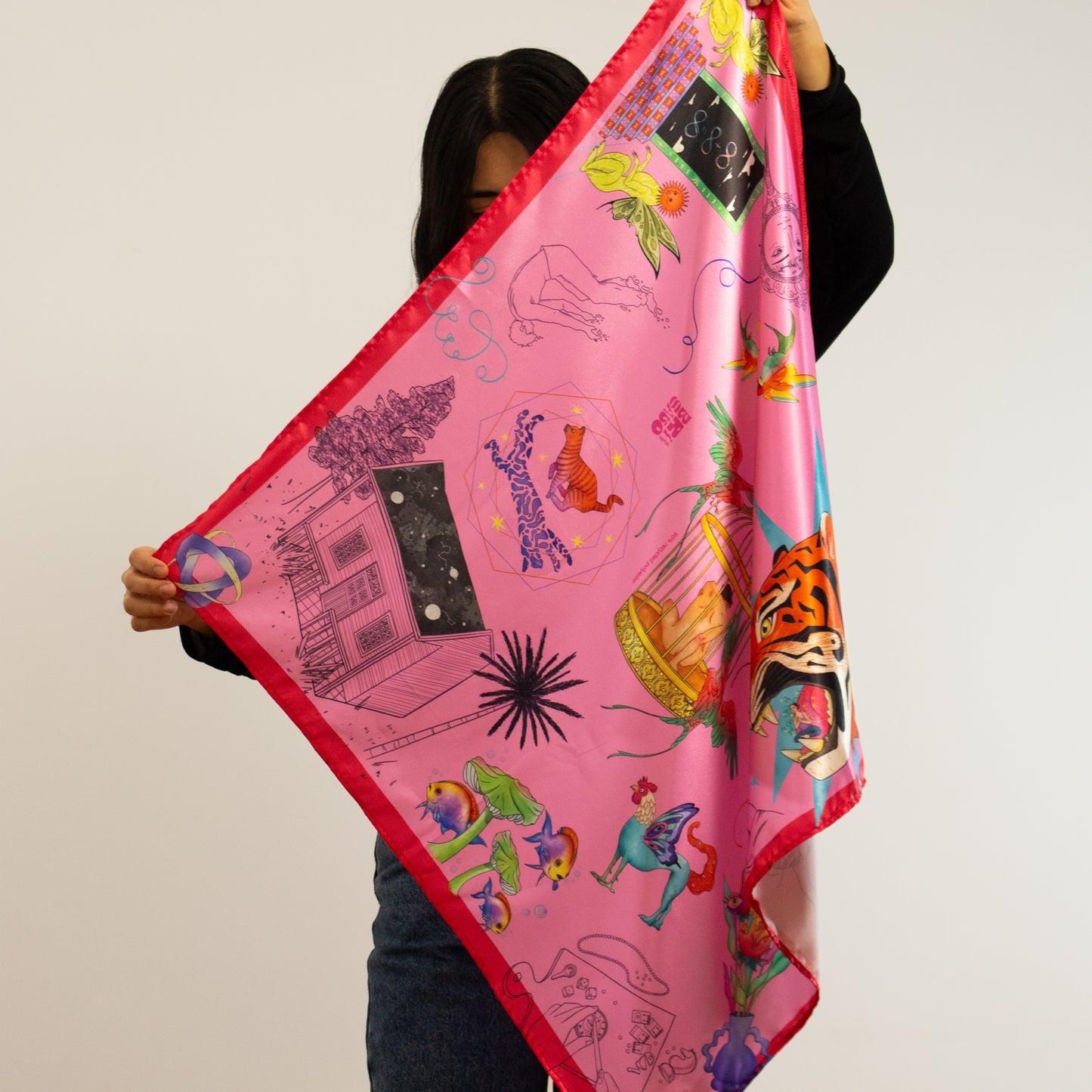 Pañoleta Onírica rosada