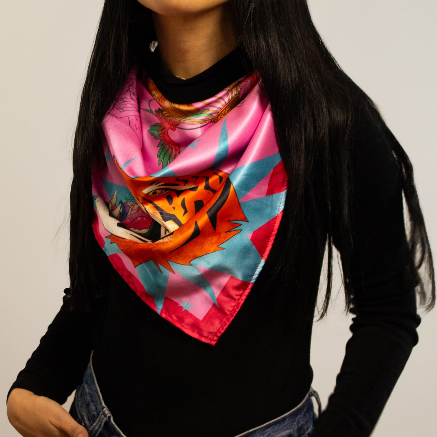 Pañoleta Onírica rosada