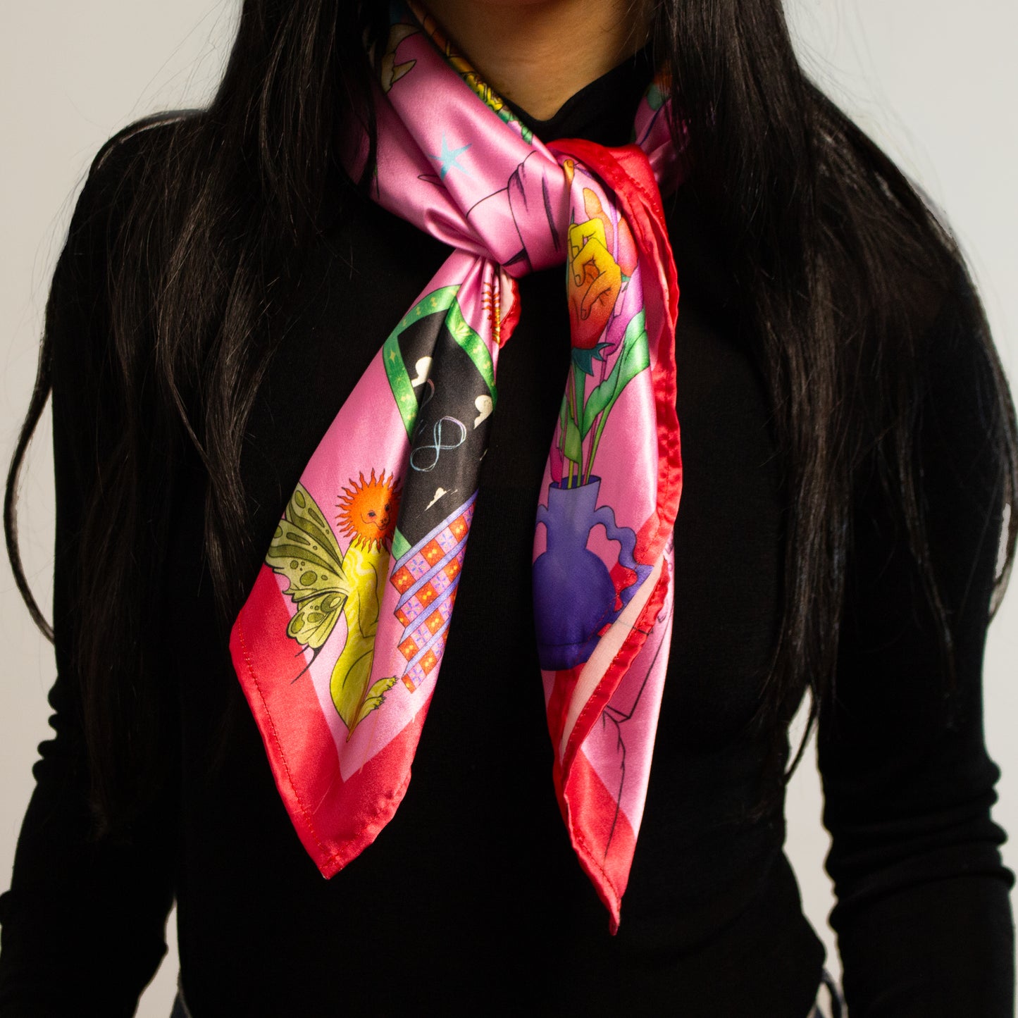 Pañoleta Onírica rosada